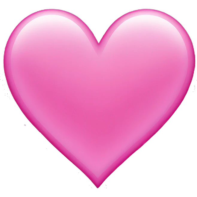 pink heart with sparkle and dark pink outline emoji