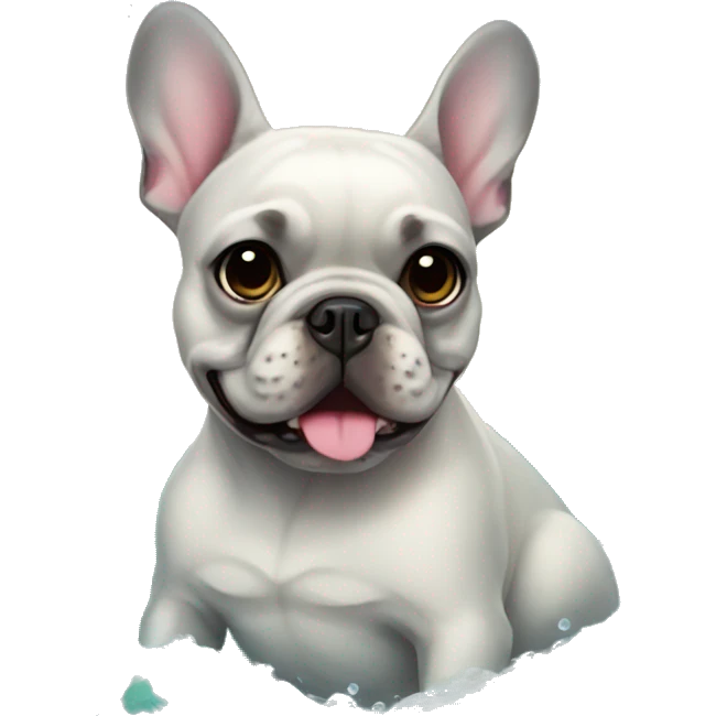 French bulldog mermaid emoji