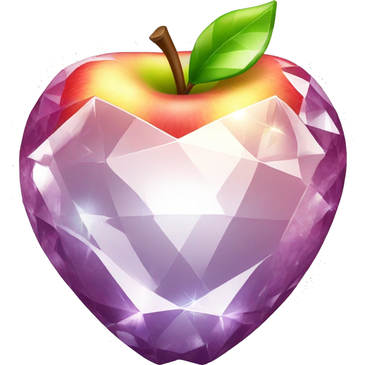 shiny diamond apple emoji