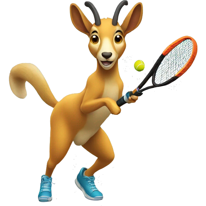 Chamois playing tennis emoji