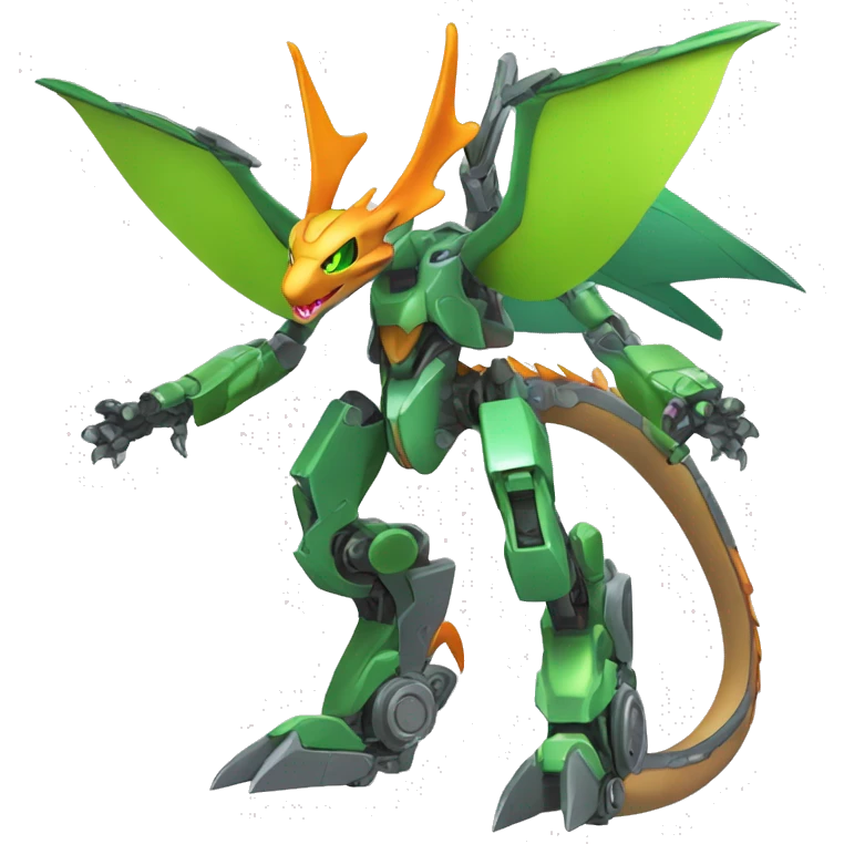 Mechanical Flygon-dragon-Charizard-raptor-Medabot-Mecha full body emoji