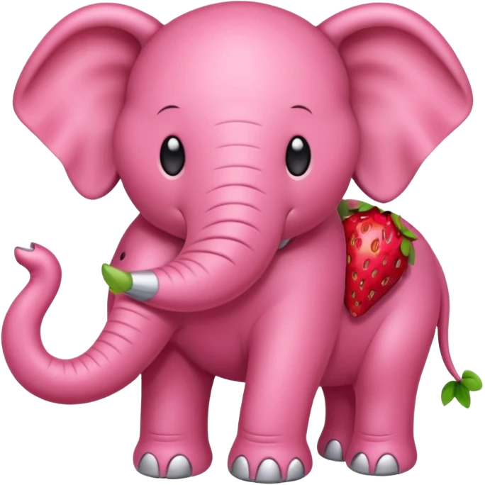 Strawberry elephant  emoji
