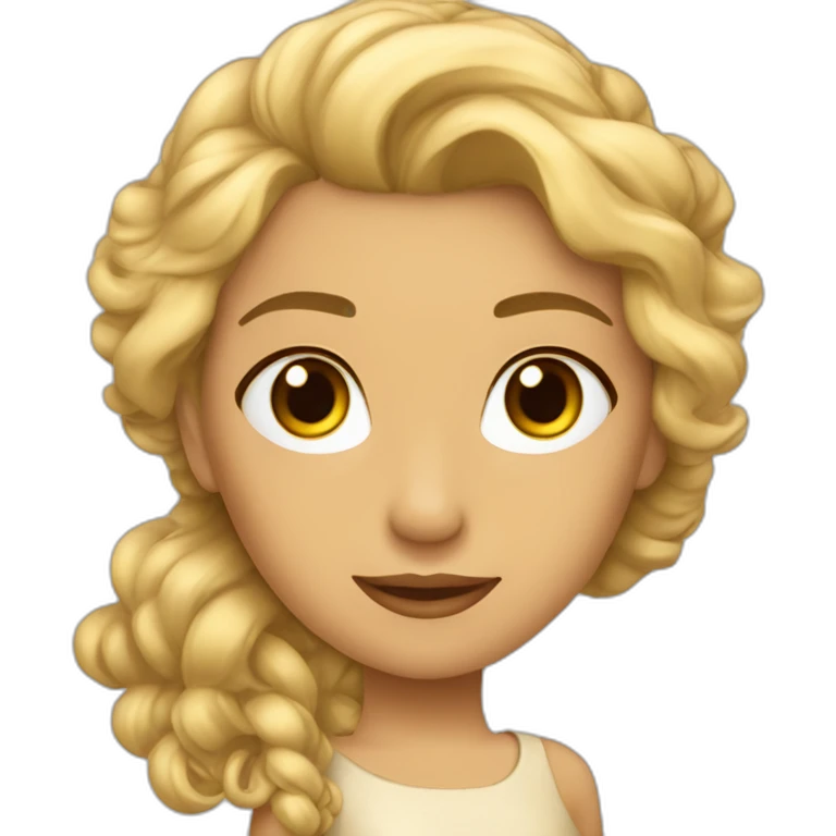 Lerians rojas mujer pelo marrón claro ojos marrones emoji