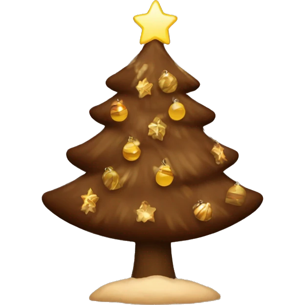 Brown aesthetic Christmas tree emoji
