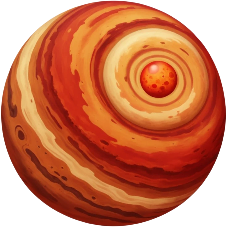 Red Spot and planet mix emoji