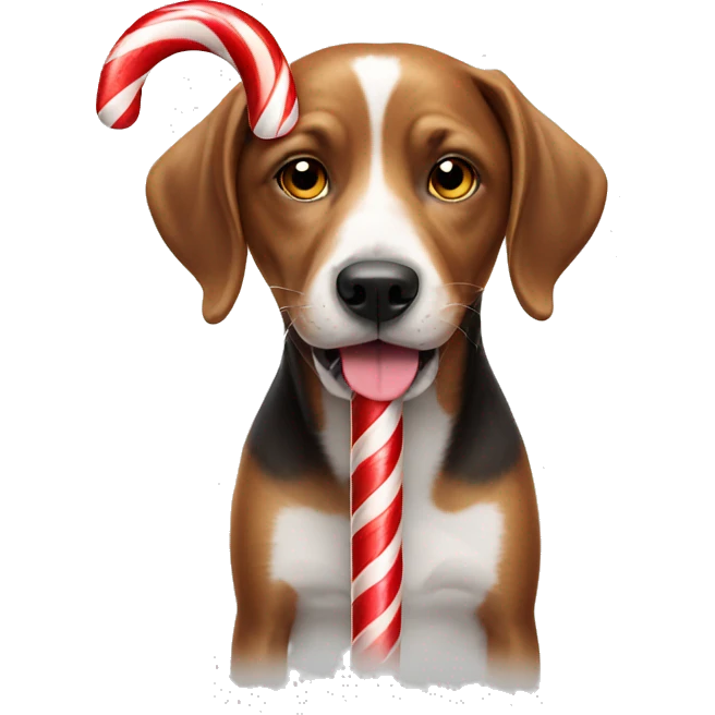 dog eating candy cane  emoji