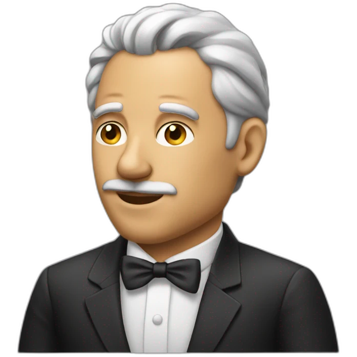 a rich man listening a sound emoji