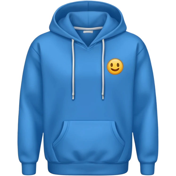 hoodie blu no laces no faces emoji