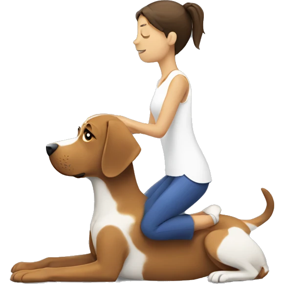 person training a dog  emoji