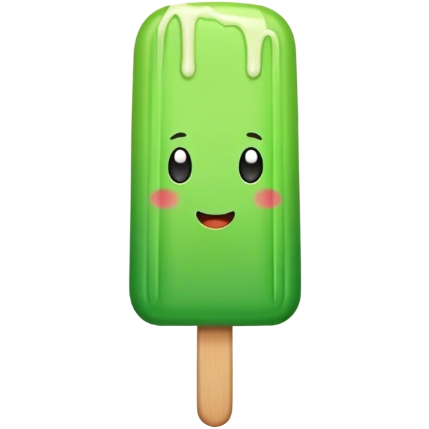 Popsicle green, fat size emoji