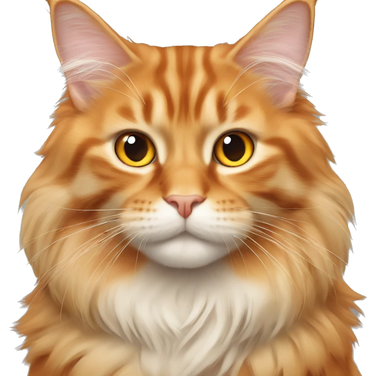 Orange cat maine coon emoji