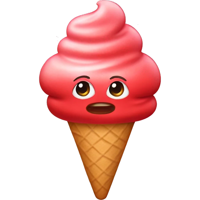Red ice cream  emoji