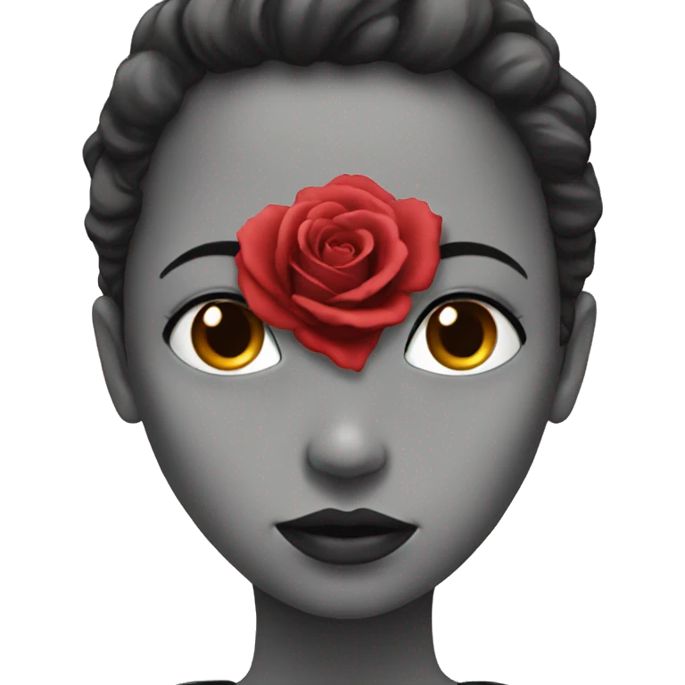 black heart with rose  emoji