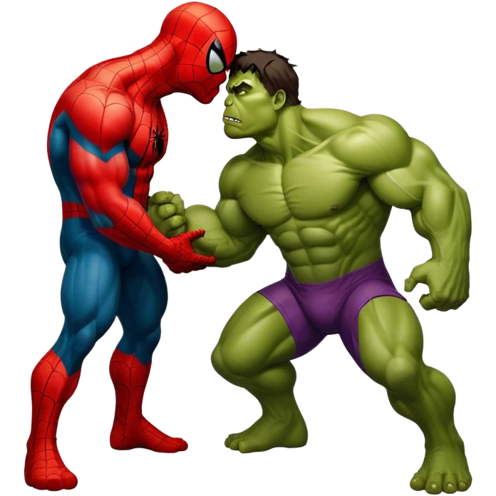 Spiderman kiss hulk emoji