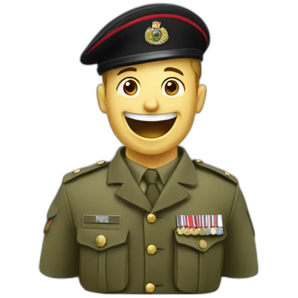 British army soldier laughing emoji