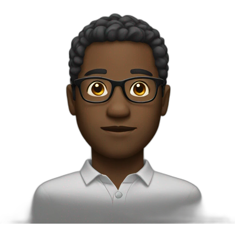 Black man with glasses emoji