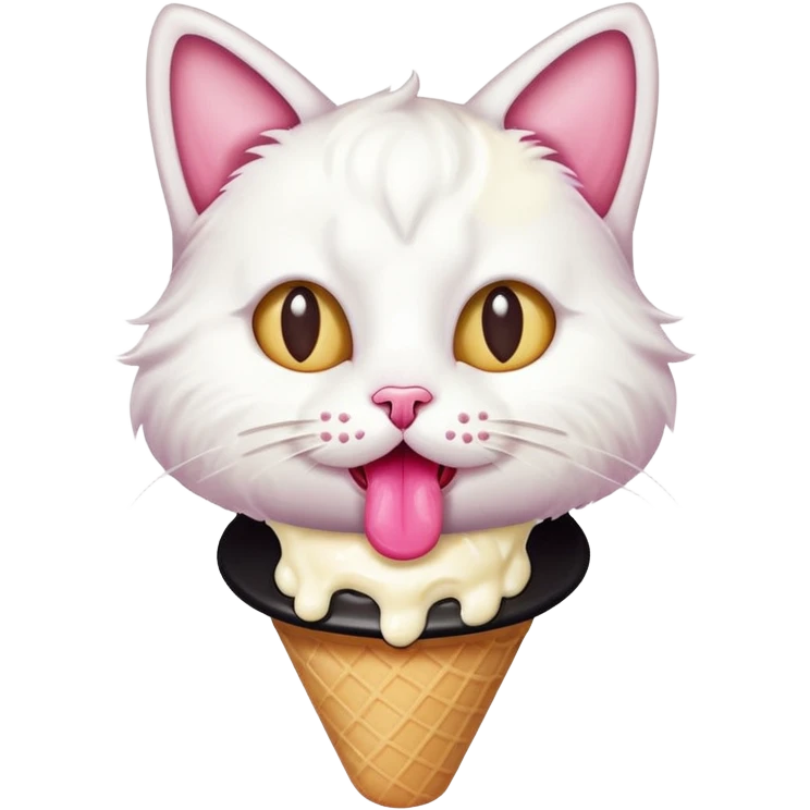 cat eating ice cream emoji