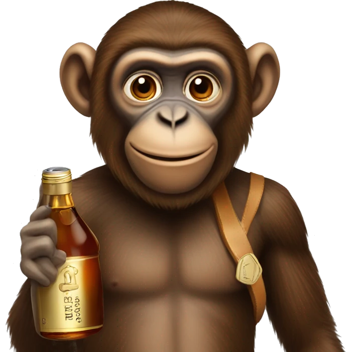 Monkey with Hennessy emoji