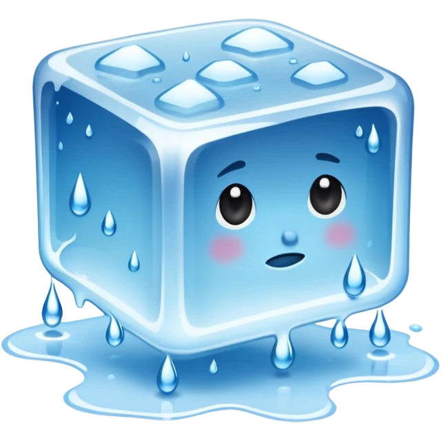 ice cube melting emoji