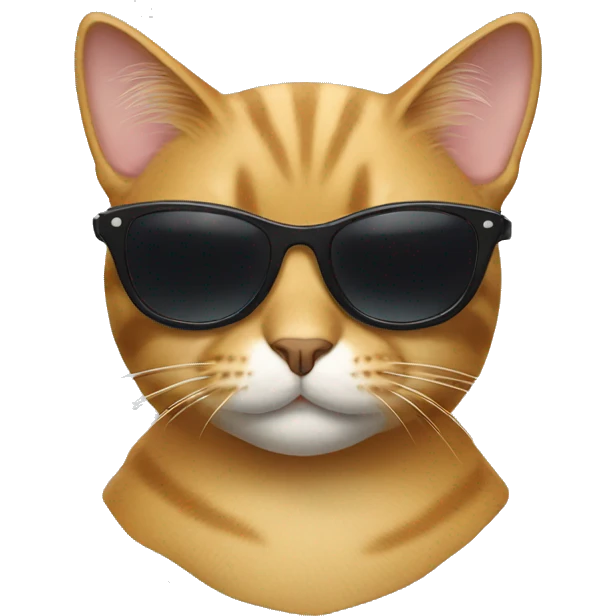 Cat with sunglasses emoji
