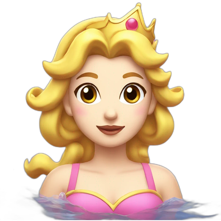 Princess peach swimming emoji