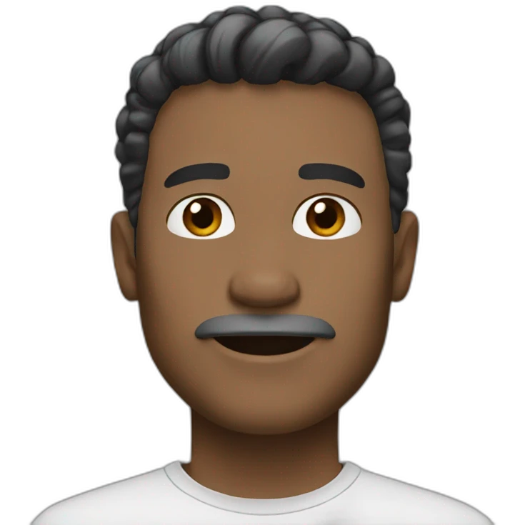 White Dad White and black Hair emoji