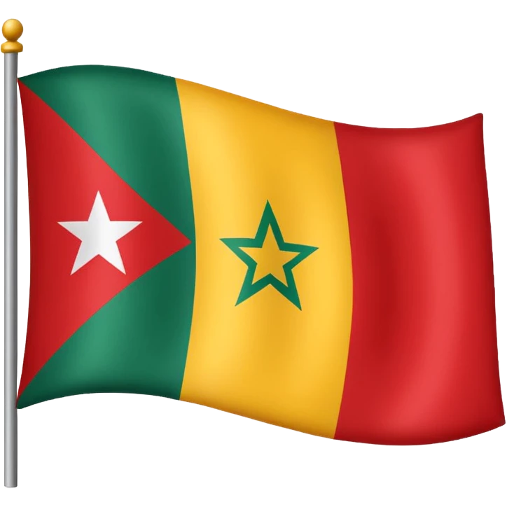 🇹🇬 du noir à la place du vert et du rouge à la place du jaune « drapeau du togo  emoji