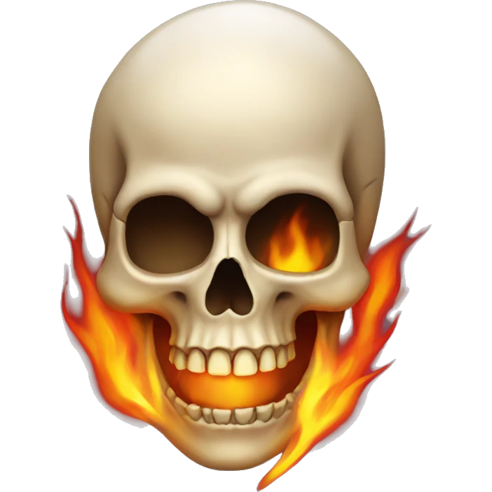 Skull on fire  emoji