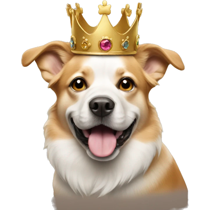 Dog wearing a crown  emoji