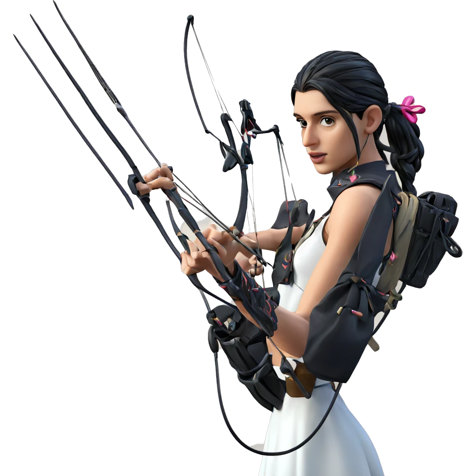 girl with bows and arrows emoji