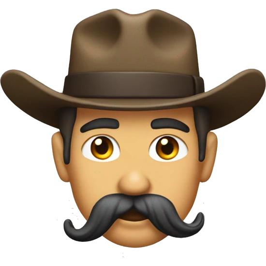Prospector handle bar mustache emoji