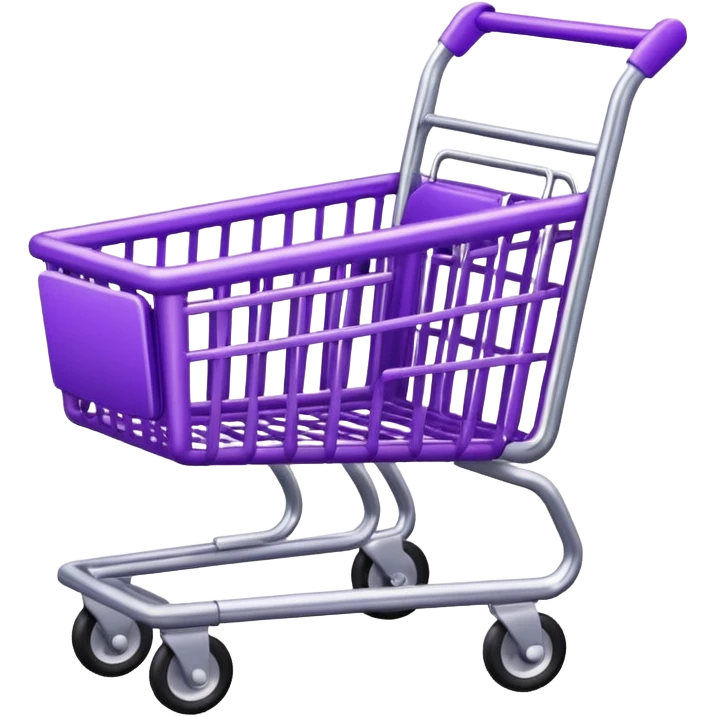 purple shopping cart emoji