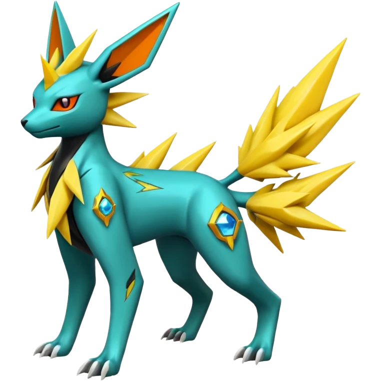 Salamence-Zygarde-Electrike-Jolteon-Manectric-Fakémon-fusion, full body emoji