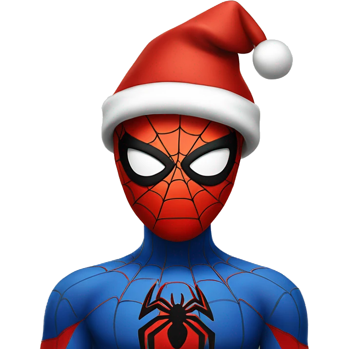 BlSpiderman With christmas hat emoji