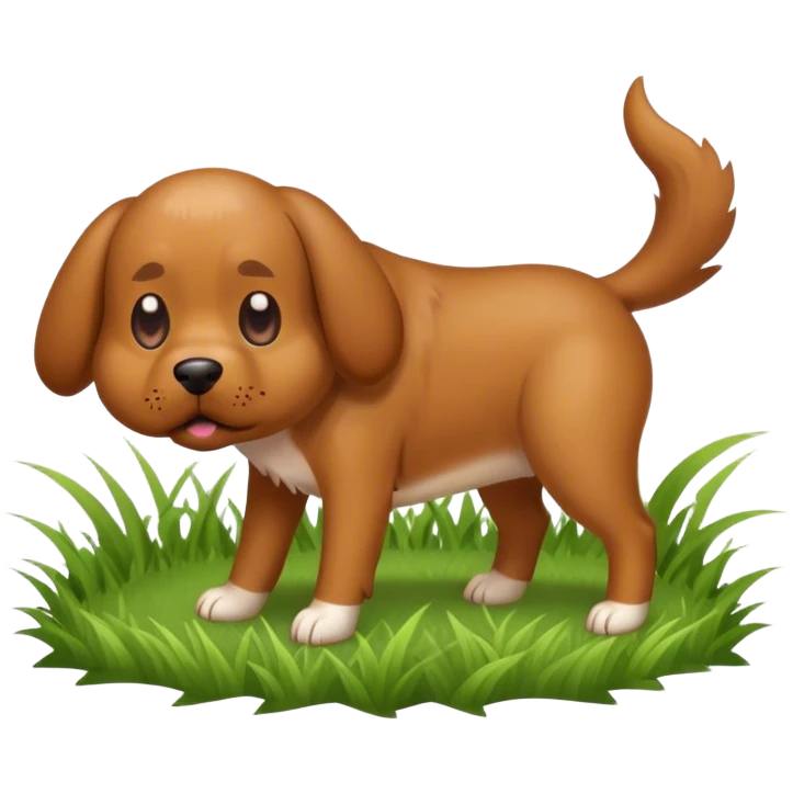Perro cagando emoji
