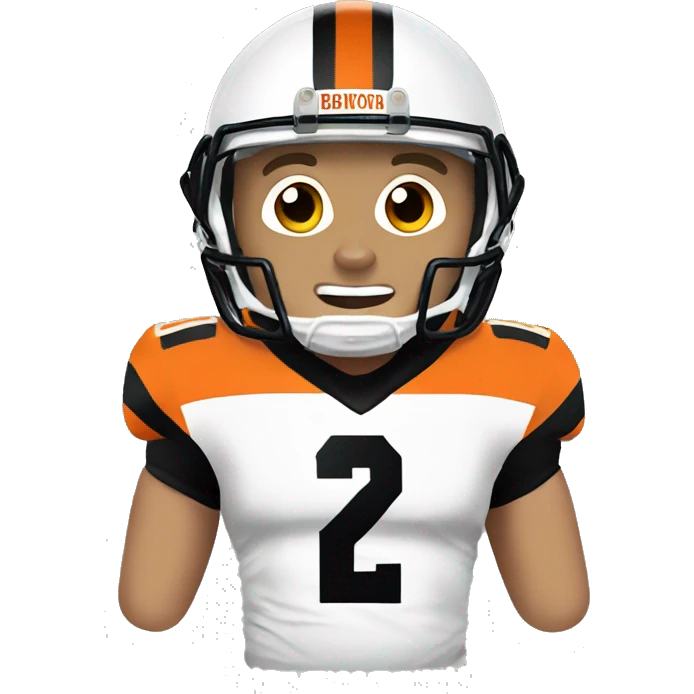 joe burrow as a cincinnati bengal emoji