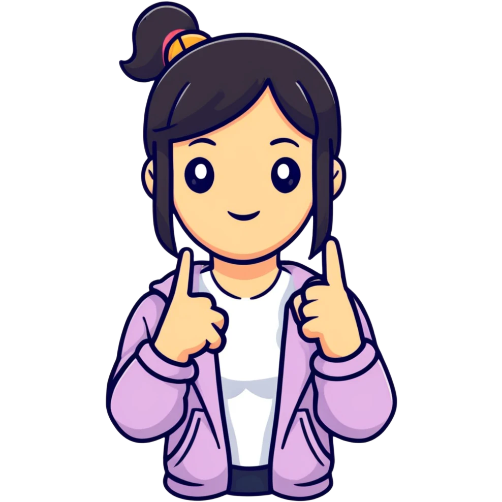 girl doing middle finger emoji