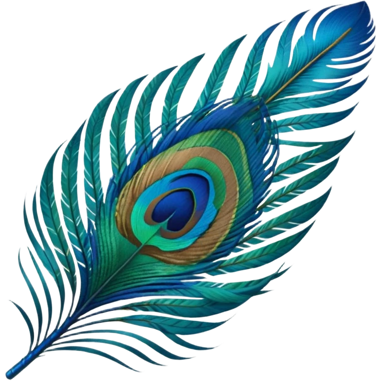 Krishna's peacock feather emoji