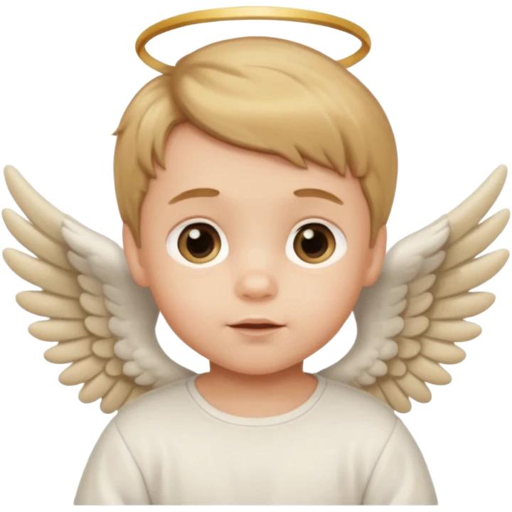 baby boy angel with brownish blond hair emoji