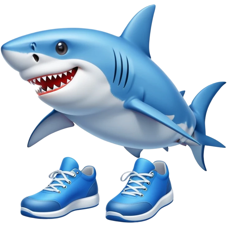 Squalo con le scarpe emoji