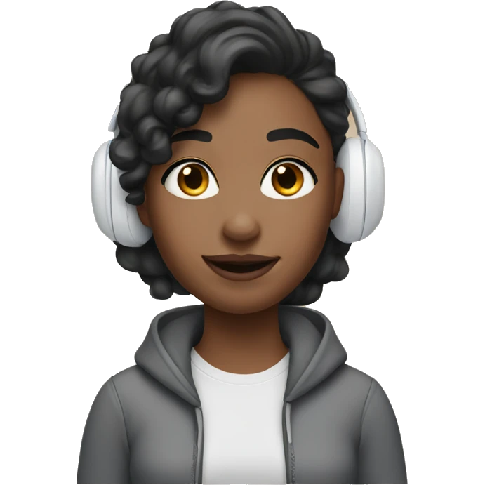 girl with airpods  emoji