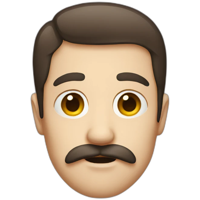 half moustache and removed face emoji