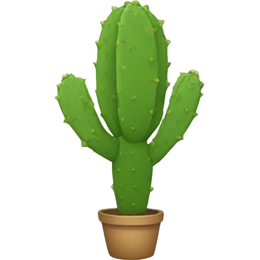 single flat Nopal without pot emoji