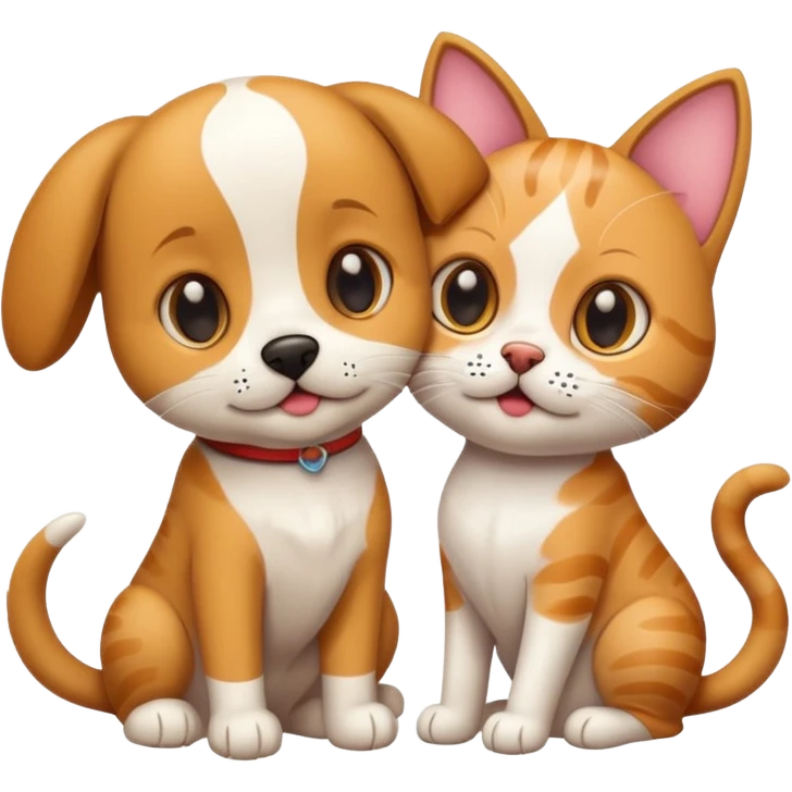 émote d'un chien et d'un chat avec un texte Ultra Premium DIrect emoji