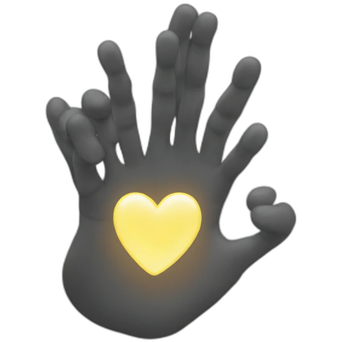 Coeur main emoji
