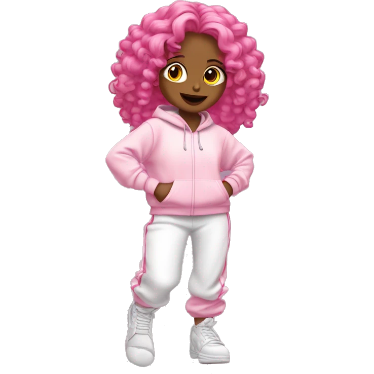 dancing-pink-haired-white-girl-pink-oversize-tracksuit emoji