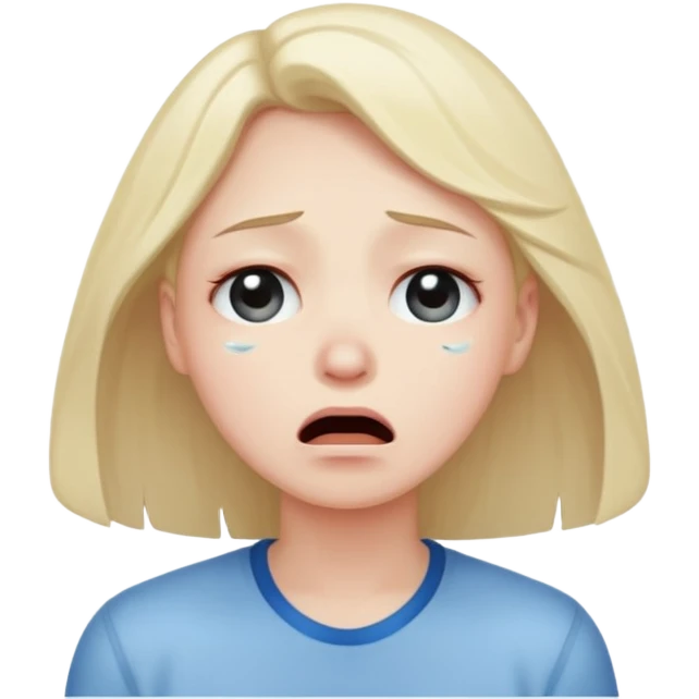 Crying looking at the sky emoji