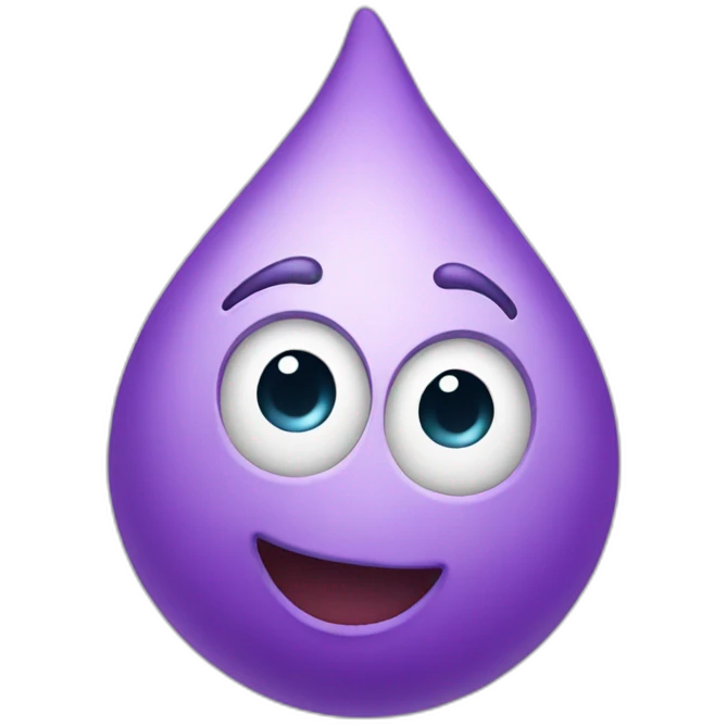 purple drop character emoji