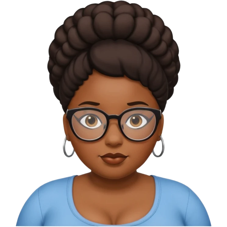 ugly black girl with glasses and fat butt emoji