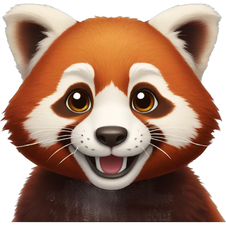 Smiling Red panda emoji